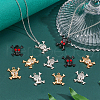 CHGCRAFT 30Pcs 3 Colors Alloy Rhinestone Pendants FIND-CA0007-53-4