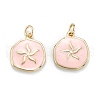 Brass Enamel Pendants KK-A155-11G-1