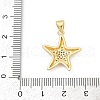 Brass Micro Pave Cubic Zirconia Pendants KK-D317-071G-3
