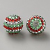 Christmas Theme Resin Rhinestone Beads RB-WH0003-08A-2