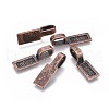 Tibetan Style Alloy Glue-on Flat Pad Bails TIBE-4710-R-NR-1