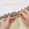 DICOSMETIC 5 Yards Polyester Wavy Flower Lace Trim OCOR-DC0001-15-6
