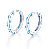 Elegant S925 Sterling Silver Hoop Earrings EH3926-7-1