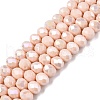 Electroplate Glass Beads Strands EGLA-A044-P8mm-B05-1