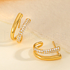 S925 Sterling Silver Two-layer Stud Earrings FQ7329-1-2
