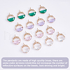 AHADERMAKER 16Pcs 4 Colors Glass Pendants GLAA-GA0001-32-4