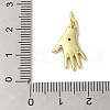 Rack Plating Brass Micro Pave Cubic Zirconia Pendants KK-C052-26G-3