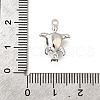 Brass Pave Clear Cubic Zirconia Charms KK-C096-14A-P-3