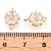 Brass Pave Clear Cubic Zirconia Connector Charms KK-N267-02D-G-3