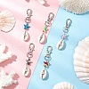 Natural Cowrie Shell Pendant Decorations HJEW-JM03313-1