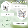 GOMAKERER 20Pcs Bowknot Brass Micro Pave Clear Cubic Zirconia Earring Hooks ZIRC-GO0001-02-5