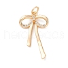 Rack Plating Brass Micro Pave Cubic Zirconia Pandants KK-Z082-15G-1