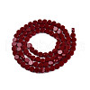 Opaque Solid Color Glass Beads Strands GLAA-N052-05B-A02-2