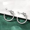 304 Stainless Steel knot Stud Earrings EJEW-S272-04P-2