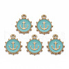 Alloy Enamel Pendants ENAM-N055-016B-NR-1