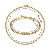 Brass Curb Chain Bracelet & Curb Chain Necklace Sets SJEW-SZ0001-011A-2