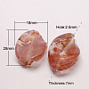 Handmade Gold Sand Lampwork Beads X-LAMP-S029-28x18mm-M-2