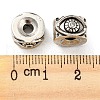 Rack Plating Eco-Friendly Brass Micro Pave Clear Cubic Zirconia Beads KK-M258-05AS-3
