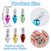 SUNNYCLUE 120Pcs 6 Colors Plastic Pendants FIND-SC0010-90B-2