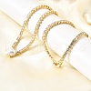 Brass Pave Clear Cubic Zirconia Tennis Necklaces NJEW-K287-02G-1