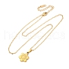 304 Stainless Steel Flower Pendant Necklaces NJEW-H059-30D-G-4
