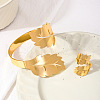 Leaf Alloy Cuff Bangles & Cuff Rings Sets FS-WG68E2E-01-3