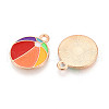 Beach Theme Alloy Enamel Pendants ENAM-T022-33E-2