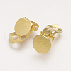 Brass Clip-on Earring Findings KK-H168-G-NF-2