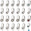 CHGCRAFT 40Pcs 4 Styles  304 Stainless Steel Leverback Earring Cabochon Setting Findings STAS-CA0001-33-1