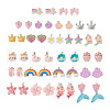 46Pcs 23 Styles Opaque & Transparent Resin Pendants RESI-TA0001-57-3