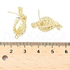 Brass Stud Earring Findings KK-Z106-03G-02-3