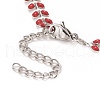 Enamel Wheat Link Chain Necklace NJEW-P220-02P-04-4