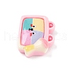 Cute Opaque Resin Cabochons RESI-L046-E05-2