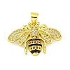 Brass Micro Pave Clear Cubic Zirconia Pendants KK-R159-31G-1