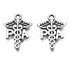 Tibetan Style Alloy PA Caduceus Medical Symbol Pendants TIBEP-N008-135-1