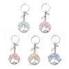 Flat Round with Tree of Life Alloy Keychains KEYC-MZ00039-1