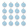 Platinum Plated Alloy Enamel Charms X-ENAM-S118-04C-P-2