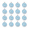 Platinum Plated Alloy Enamel Charms X-ENAM-S118-04C-P-2