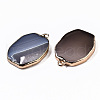 Natural Grey Agate Pendants G-S359-273-3
