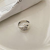 Hand Bone 925 Sterling Silver Adjustable Cuff Rings FS-WG67184-01-4