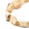 Raw Rough Natural Yellow Jade Beads Strands G-Z087-A08-4