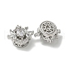 Brass Micro Pave Cubic Zirconia Beads KK-K378-05P-2