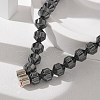 Bicone Synthetic Non-Magnetic Hematite Beaded Necklaces NJEW-R020-06-2