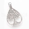 Tibetan Style Alloy Pendants TIBEP-Q064-06AS-RS-2