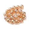 Transparent Electroplate Glass Beads Strands EGLA-N002-34H-F01-2