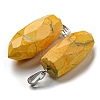 Natural & Dyed Howlite Pointed Pendants G-M405-08P-3