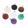 Natural Mixed Gemstone Pendants G-P491-04P-1