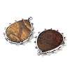 Natural Tiger Eye Pendants G-D072-01P-09-2