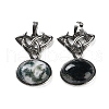 Natural Moss Agate Pendants G-F777-02AS-10-1
