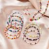 10 Strands 5 Colors Electroplate Glass Beads Strands EGLA-YW0003-89A-5